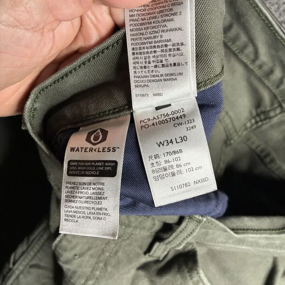 Levis 565 Double Knee Utility Workwear Jeans Mens 34 x 30 Pants Olive Green